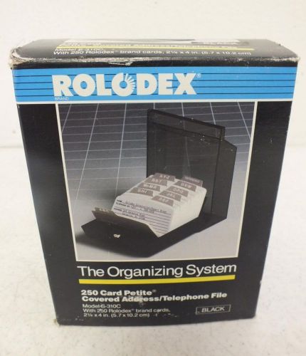 Vintage Rolodex S-310C 250 Card Petite Covered Address/Telephone File NEW LOOK