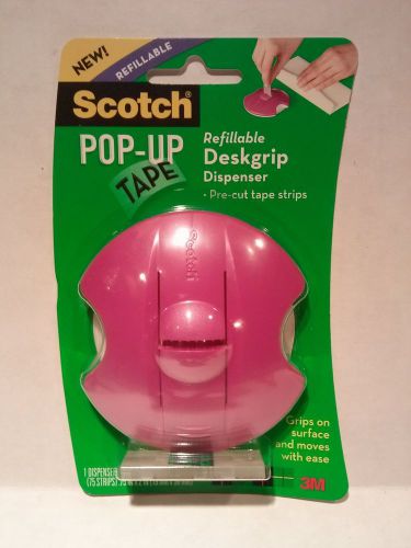 New scotch pop-up refillable deskgrip tape dispenser &amp; 75 tape strips for sale