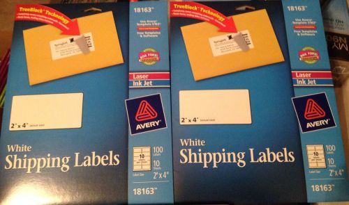 Avery White Shipping Labels-18163-Lot of 2