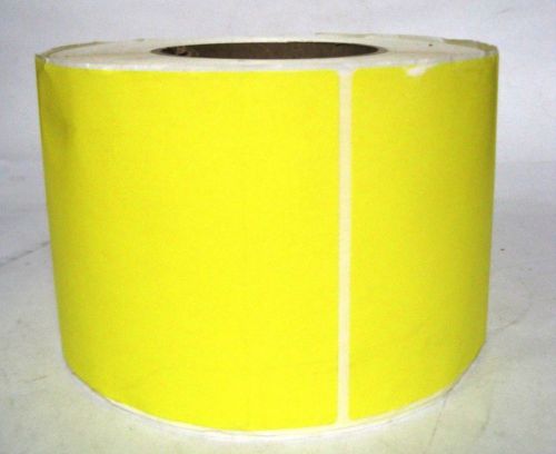 Data Label 4&#034; x 6&#034; Thermal Yellow Label 640-TTT-4-6P-YE Roll of 566 NNB