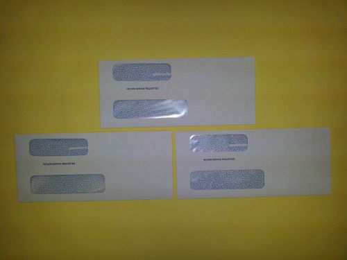 Double window envelopes with blue security tint -  $25.00 / lot of 1000 !!!! for sale