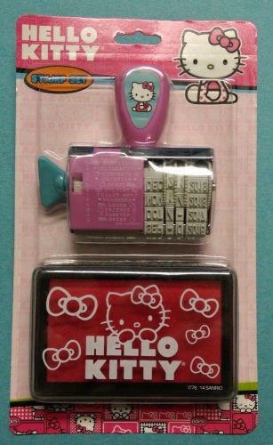 Hello Kitty Date Stamp Set with Ink Pad  NEW!! Free Shipping!!
