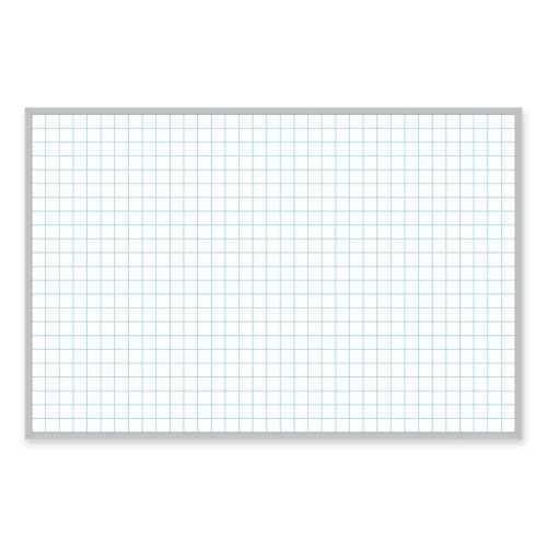 MAVPBFG5 Magnetic Porcelain Board,24&#034;x36&#034;,1&#034;x1&#034; Grid,Aluminum Frame