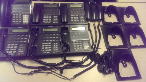 6 Used Samsung iDCS 18D Telephones Cleaned. Light Scratches on each. Cleaned.
