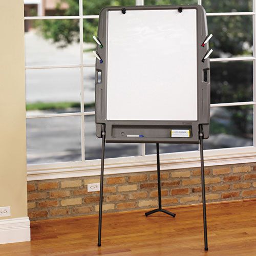 Iceberg Portable Flipchart Easel w/Dry Erase Surface, 35 x 30, Gray, ICE30227