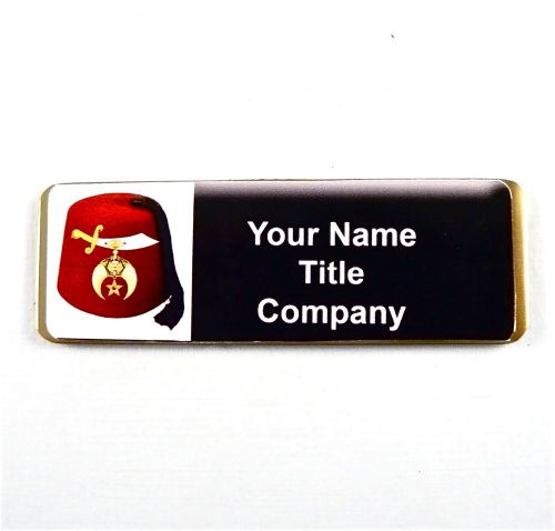SHRINERS HAT  PERSONALIZED MAGNETIC ID NAME BADGE,MEDICAL,NURSE,TEACHER,DR.RN