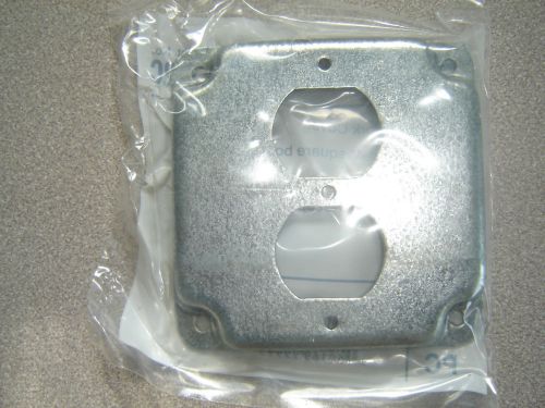 Hubbell Raco 902C 4&#034; Square Cover raised 1/2&#034; for 1 Duplex Receptacle galvanized