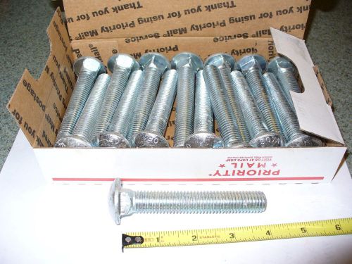 12 carriage bolt 5/8-11 x 4&#034;  zinc 12 pcs made in usa for sale