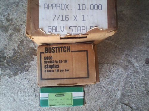 3 BOXES Variety of Staples  bostitch-senco-hitachi   good deal