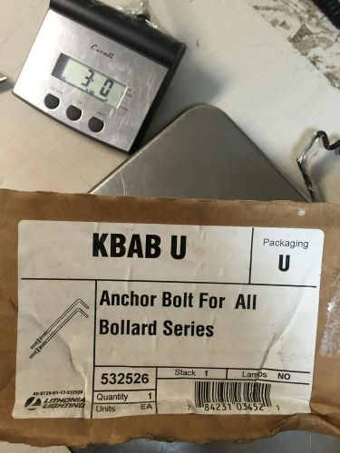 Lithonia kbab-u bollard anchor bolt qty 4 with nuts washers for sale