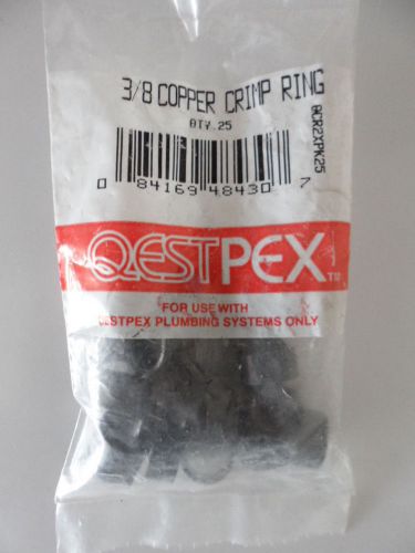 (175)  3/8&#034; Pex Crimp Rings QestPex 3/8 in. Copper Crimp Rings