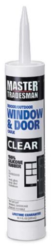 Master Tradesman, 10.1 OZ, Clear, Window &amp; Door Caulk, MT012A