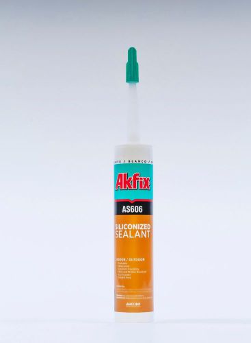 2-Pack Akfix Siliconized Acrylic Sealant, Paintable Caulk 10.5 oz - White