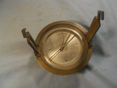 Heavy Brass...Old Surveying Compass..4 1/8&#034; Diameter..Works..Parts or Pieces