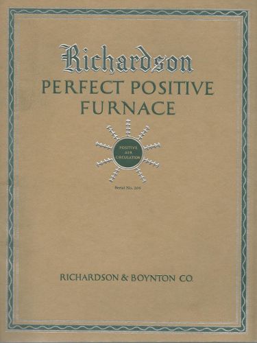 Richardson Furnace 1922  Illustrated Booklet Richardson &amp; Boynton Co. Scarce