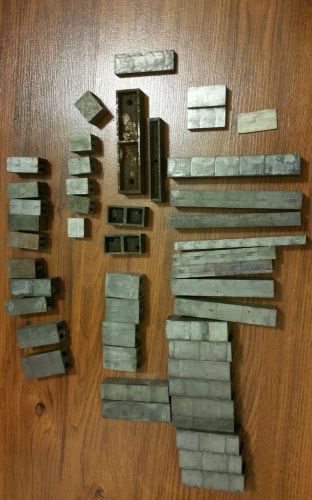 40 +PCS. LETTERPRESS PRINTING lead furniture various lengths and sizes VINTAGE
