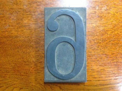 Number &#034;6&#034; or &#034;9&#034; 7inch letterpress wood printing block vintage wooden type