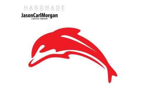 JCM® Iron On Applique Decal, Dolphin Red