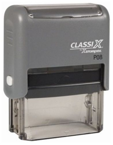 New Xstamper Classix P08 Custom 3 line Return address Self-Inking Rubber Stamp