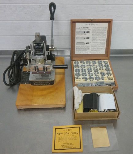 Kingsley M50 Foil Machine - Hot Stamp Stamping Tool w/ Extras