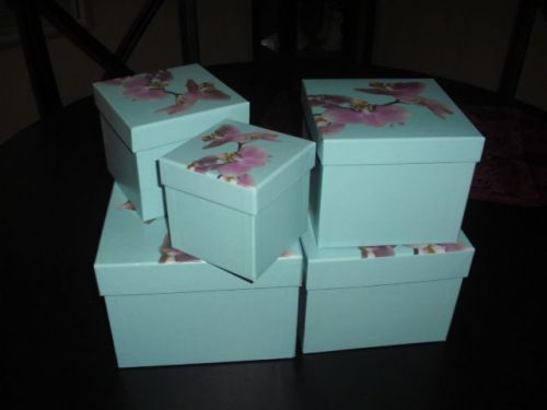 &#034;SET OF 5&#034; ALL OCCASION GIFT BOXES,(5)SIZES