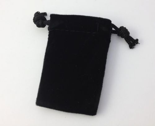 50 Black Velvet Jewelry Pouches Bags 1 3/4&#034; x 2&#034; High Quality, USA Seller