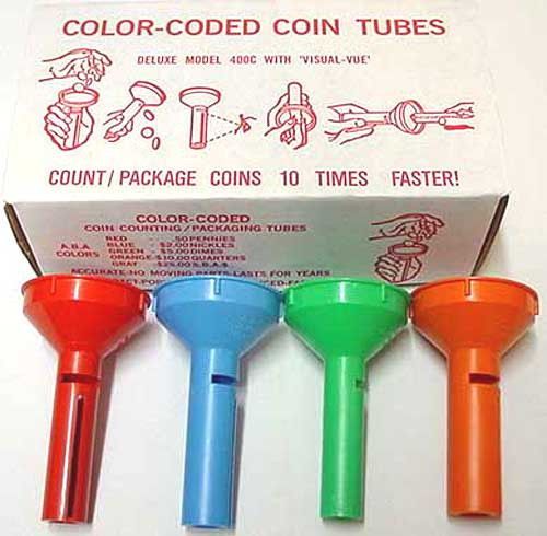 Manual coin counting tube set - money cash counting - commercial bank quality for sale