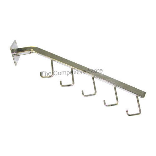 5 Hook Square Tubing Waterfall For  Wall Mount System 18&#034;L Chrome - New
