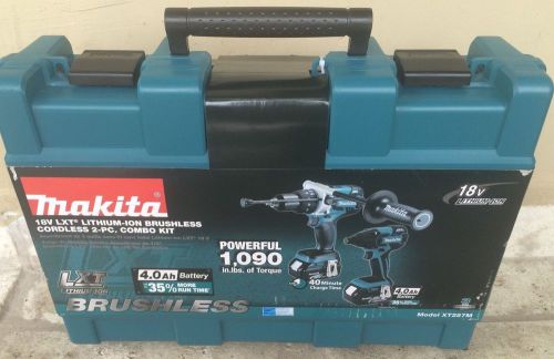Makita XT257M 18V LXT Lithium ION Brushless Cordless Drill Tool Kit Brand New