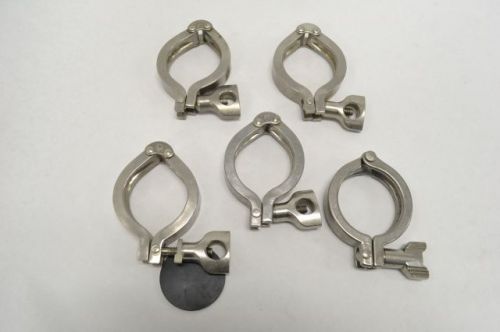 LOT 5 TRI CLOVER 2-1/2IN STAINLESS HEAVY DUTY PIPE COMPATIBLE CLAMP B225358