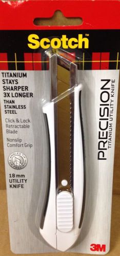 3M Scotch Precision Titanium Utility Knife Large 18mm Snap Off Retractable Blade