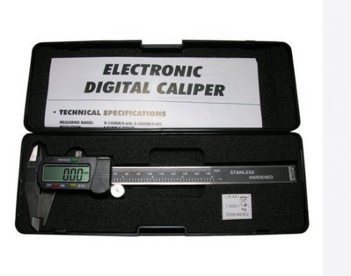 Se 784ec 6&#034; 3-in-1 electronic digital caliper with large lcd display &amp; case for sale