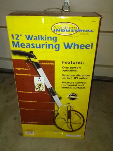 Northern tools us tape 12&#034; walking wheel measuring wheel w/carry case ft./10ths for sale