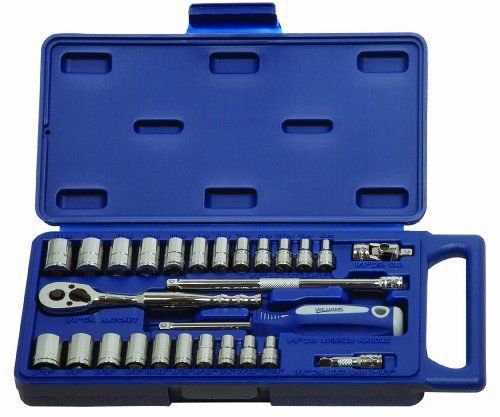 Williams 50661 1/4-Inch Drive Socket and Drive Tool Set, 27-Piece New