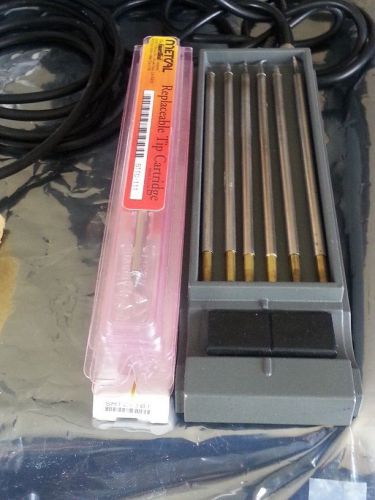 Metcal oki stss--sw1e single to dual port conv (5) new tips, (10) used test tips for sale