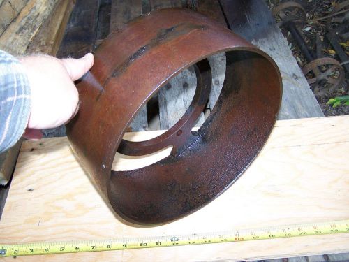 Original york hit miss gas engine cast iron belt pulley steam tractor oiler nice for sale