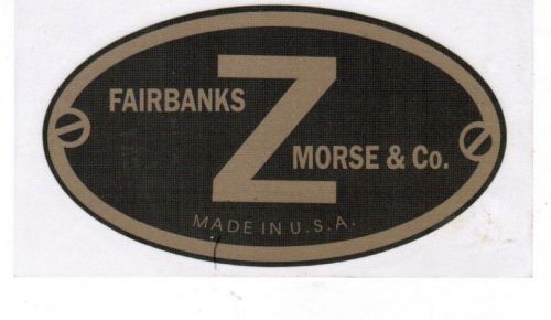 Fairbanks Morse Z Hit &amp; Miss Gas Engine Motor Decal
