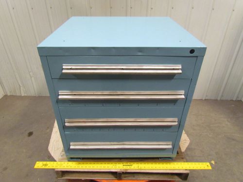 4 Drawer Vidmar Type Industrial Tool Storage Parts Organizer Cabinet 28x30x33&#034;