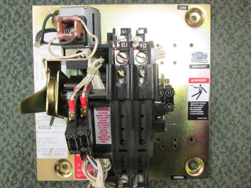 ASCO Non-Automatic Transfer Switch B386210032C 100A 120V Control cord cut Used