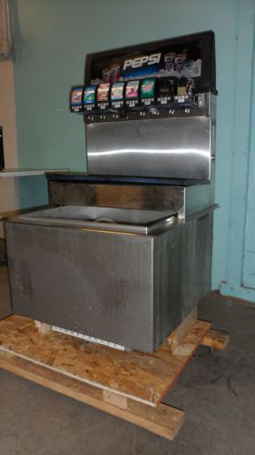 Hd commercial dropin  &#034;cornelius&#034; 8 soda dispensers with ice bin  and cold plate for sale