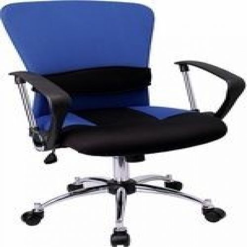 Flash Furniture LF-W23-BLUE-GG Mid-Back Blue Mesh Office Chair