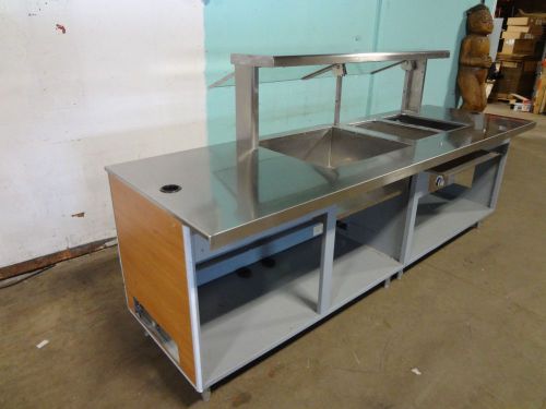 &#034; duke &#034; commercial cafeteria style food serving line  w/sneeze guard, hot well for sale