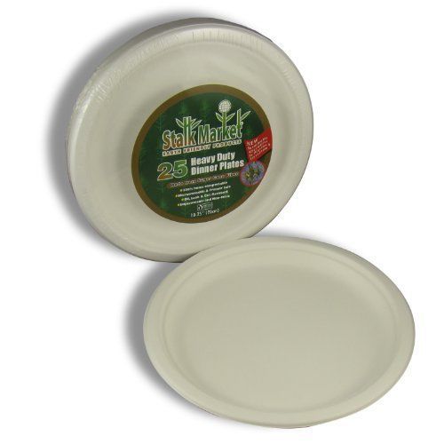 Asean p005r compostable tableware, 10&#034; plate, white, 300/carton for sale