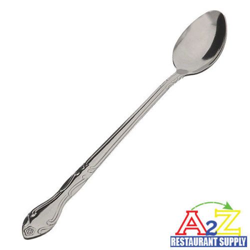 48 pcs restaurant quality stainless steel ice tea spoon flatware sunflower for sale