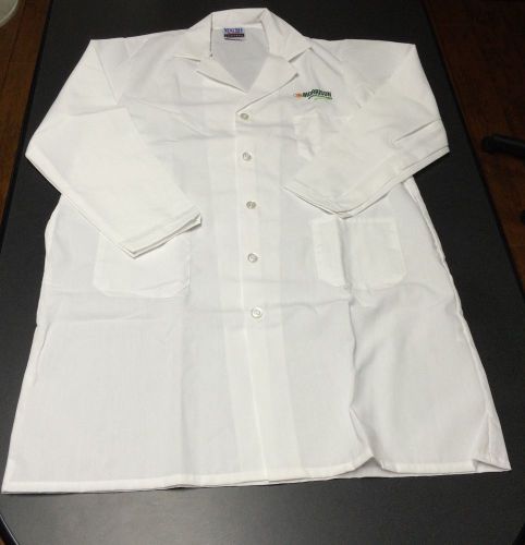 Chef&#039;s Jacket Coat, with MORRISON  logo, LARGE, NEW, Cook Uniform WHITE ROBE