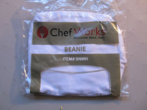 NIP Chef Works Beanie White Item #BNWH Passionate About Chefs