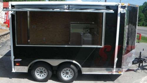 Concession trailer 8.5&#039;x12&#039; black - concession bbq event vending for sale