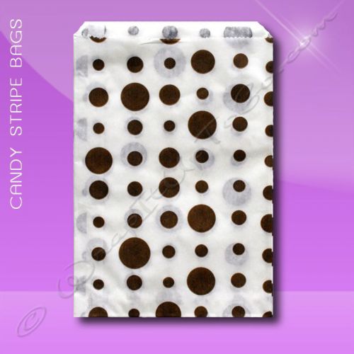 Candy Stripe Bags 7 x 9 –  Brown Dots