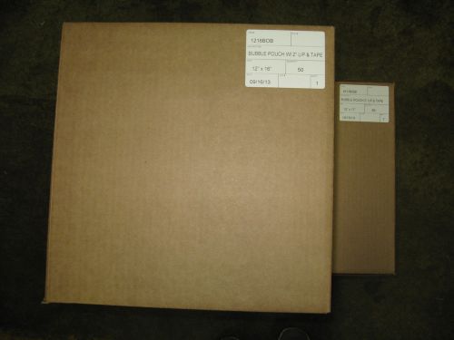 Clear self-seal bubble pouch combo pack 50 - 12&#034; x 16&#034; &amp; 50 - 15&#034; x 17&#034; for sale
