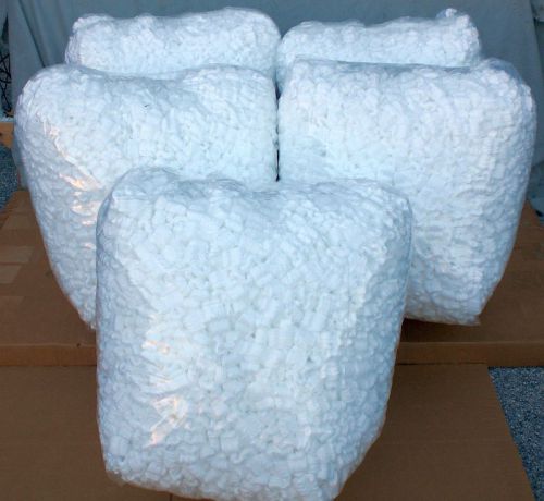17.5 cu ft White Anit Static Packing Peanuts Popcorn New Clean Fast Ship